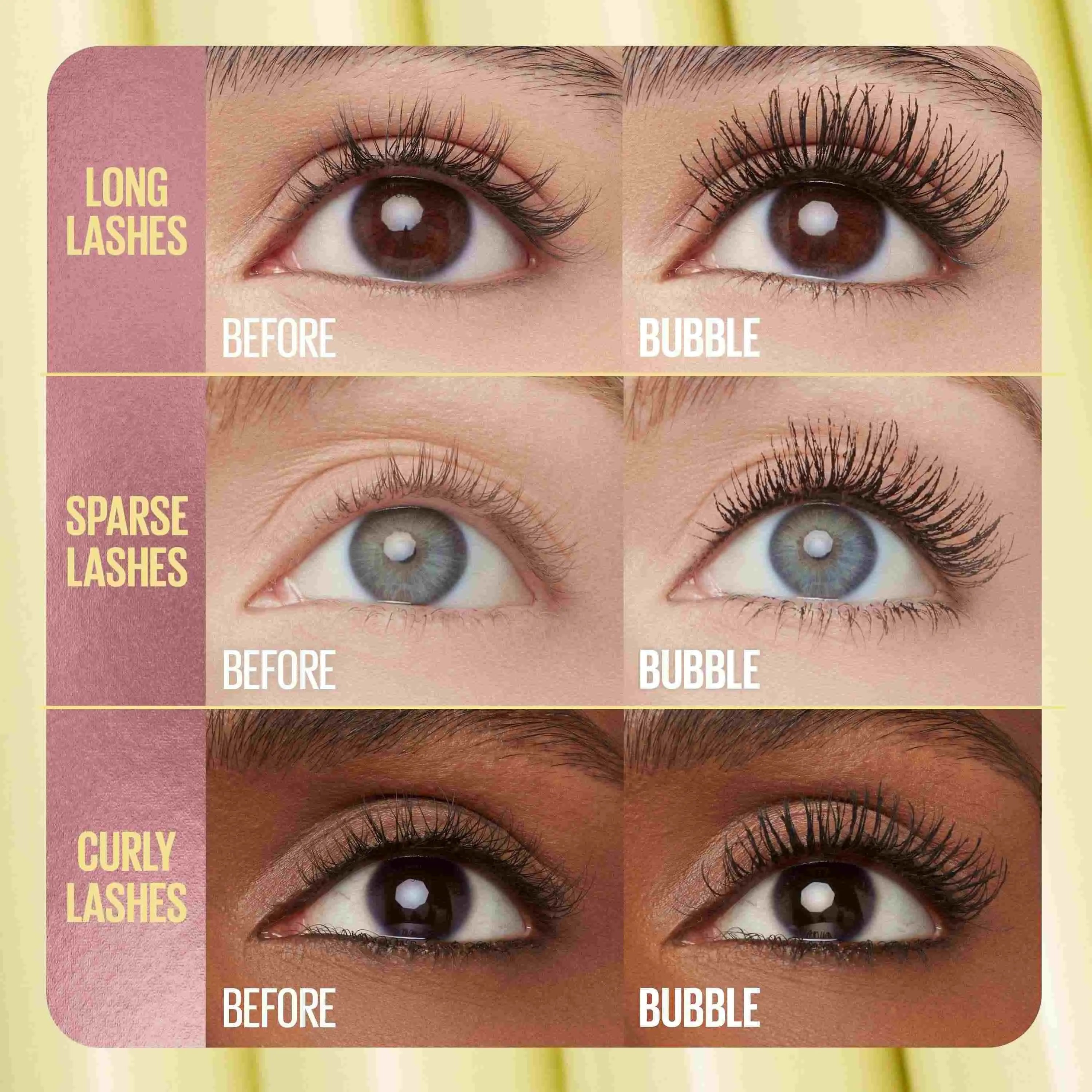 Colossal Bubble™ Waterproof Mascara Buildable, sleek volume